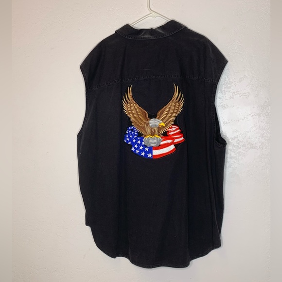 Levi’s Black Sleeveless Button Down 3XLT Shirt - Picture 1 of 5